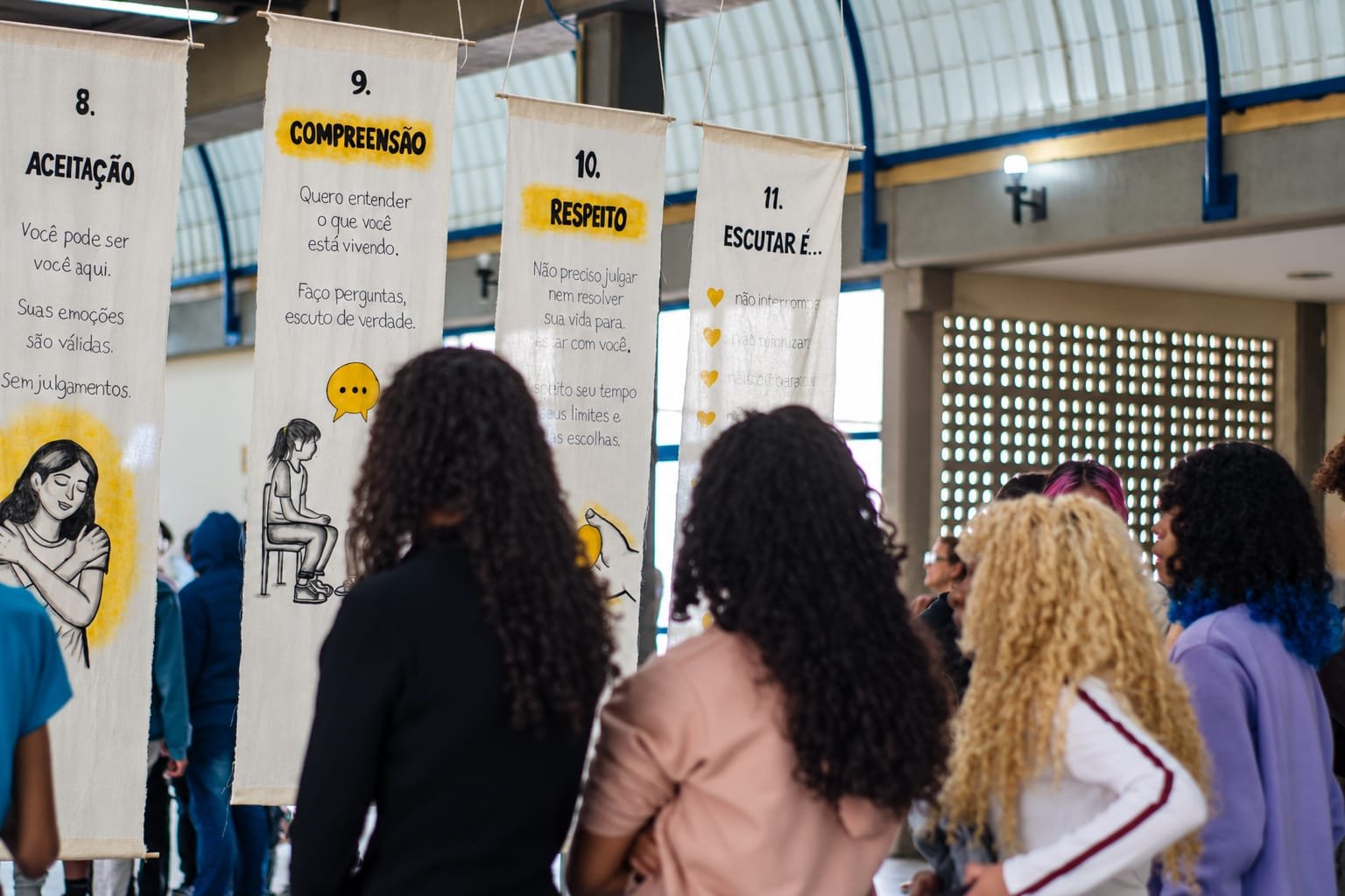 Painel do percurso Saber Ouvir no Tamu Junto Viva Mais